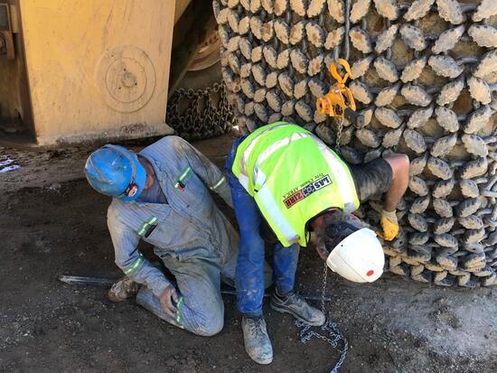 instalación de cadenas